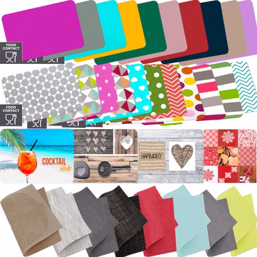 Bildmontage mit vielen Tischsets