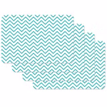 Bild von 4 Tischsets Zigzag Fine Blue