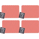 Bild von 4 Tischsets Zigzag Wide Red