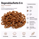Bild der Conacord Regenablaufkette 6m Braun Bild der Conacord Regenablaufkette 6m Braun