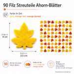 Bild des 90er Packs FilzAhornblätter