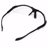 Bild der Schutzbrille Rückansicht mit aufgeklappten Bügeln