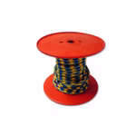 PP-Schotleine 12mm 16fach geflochten grün-blau-gelb