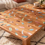 Bild der Tischdecke Paradiso Finja auf dem Tisch liegend