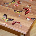 Bild der transparenten Tischdecke