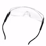 Bild der Schutzbrille Heckansicht mit ausgeklappten Bügeln