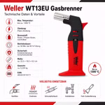 Bild einer technischen Grafik des Weller Gasbrenners