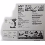 Bild der Warenetiketts mit Bildern zur Inhaltsangabe und Gebrauchsanweisung