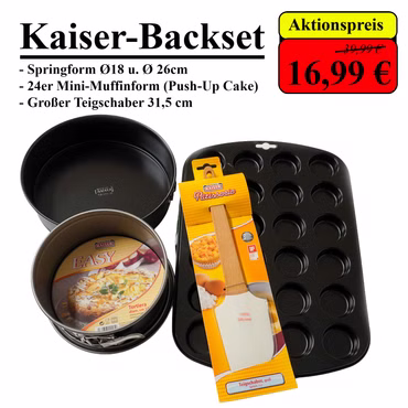 Werbebild des Kaiser-Backsets