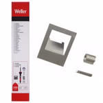 Bild der Verpackung seitlich mit dem Ständer, Lötzinn und Meißelspitze 