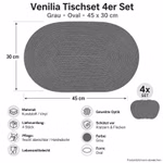 Bild des Windhager Venilia Tischsets Spiral Grey
