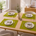 Bild des Windhager Venilia Tischsets Melange AppleGreen Bild des Windhager Venilia Tischsets Melange AppleGreen