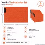 Bild des Windhager Venilia Tischsets in MixOrange Bild des Windhager Venilia Tischsets in MixOrange