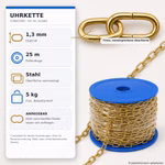 Bild der Conacord Uhrkette 1,3mm vermessingt Bild der Conacord Uhrkette 1,3mm vermessingt