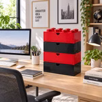 Bild der technischen Grafik der LEGO Desk Drawer 8 Schubladenbox in den beiden Farben Bild der technischen Grafik der LEGO Desk Drawer 8 Schubladenbox in den beiden Farben