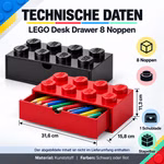 Bild der technischen Grafik der LEGO Desk Drawer 8 Schubladenbox in den beiden Farben Bild der technischen Grafik der LEGO Desk Drawer 8 Schubladenbox in den beiden Farben
