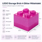Bild des Lego Glitzer Speichersteins Transparent