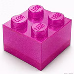 Bild des Lego Glitzer Speichersteins Transparent