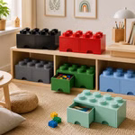 Lifestylebild der Lego Schublade 8 Hocker 2-teilig