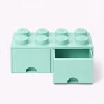 Bild der Lego Schublade 8 Hocker 2-teilig in mintgrün
