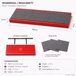 Bild des Lego Wandregals in Rot Bild des Lego Wandregals in Rot