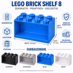 Bild der technischen Grafik des Lego Brick Shelf 8 Wandregal 